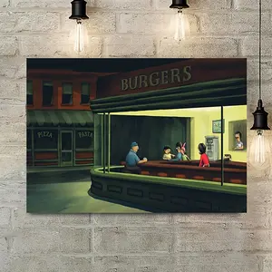 1pc Bob's Burgers Vintage Anime Frameless Print - Anime Theme Home Decor for Bedroom, Living Room | Home Supplies Posters & Prints
