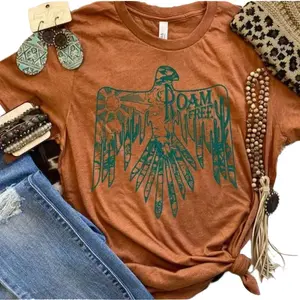 Boho Western Roam Free Tee Western shirt, Boho Design, CowboyStyle, WesternOutfitIdeas, RodeoStyle, Western Boutique, Gift For Her