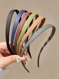 6 Pcs Morandi Color Matte Hairbands, 6 Colors Available, Smooth Texture Press-On Headbands, Daily Commute Versatile Hair Accessories