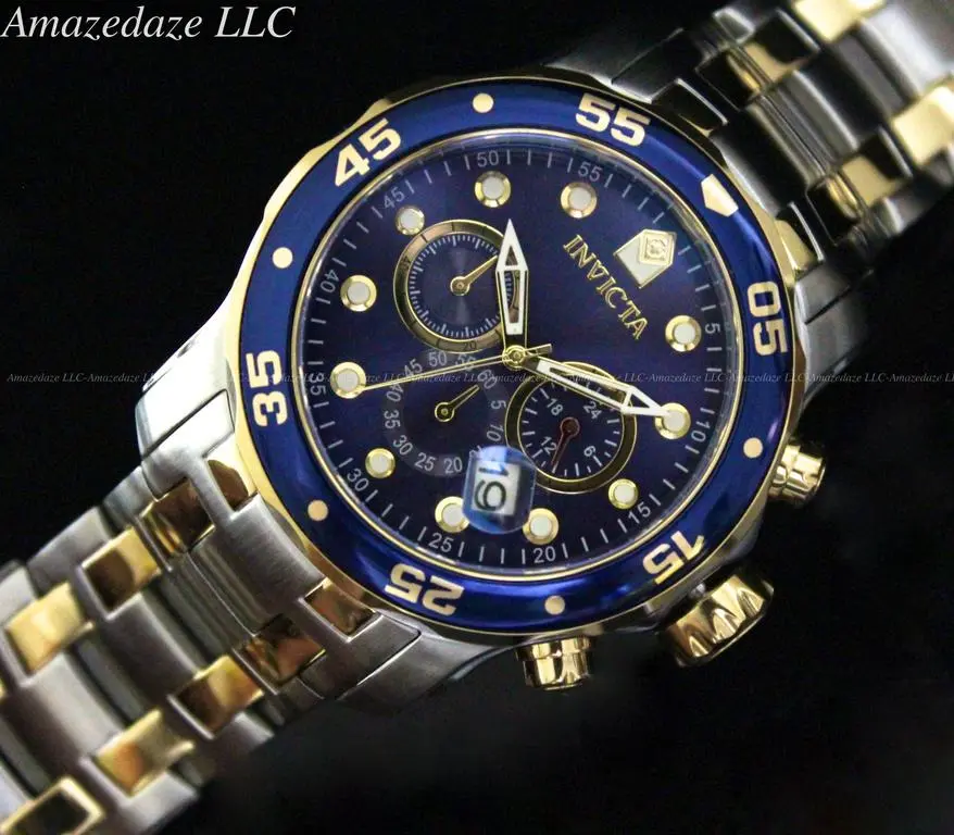 NEW Invicta Men Pro Diver Scuba VD53 Chronograph Stainless Steel BLUE DIAL Watch NEW Invicta Men Pro Diver Scuba VD53 Chronograph Stainless Steel BLUE DIAL Watch