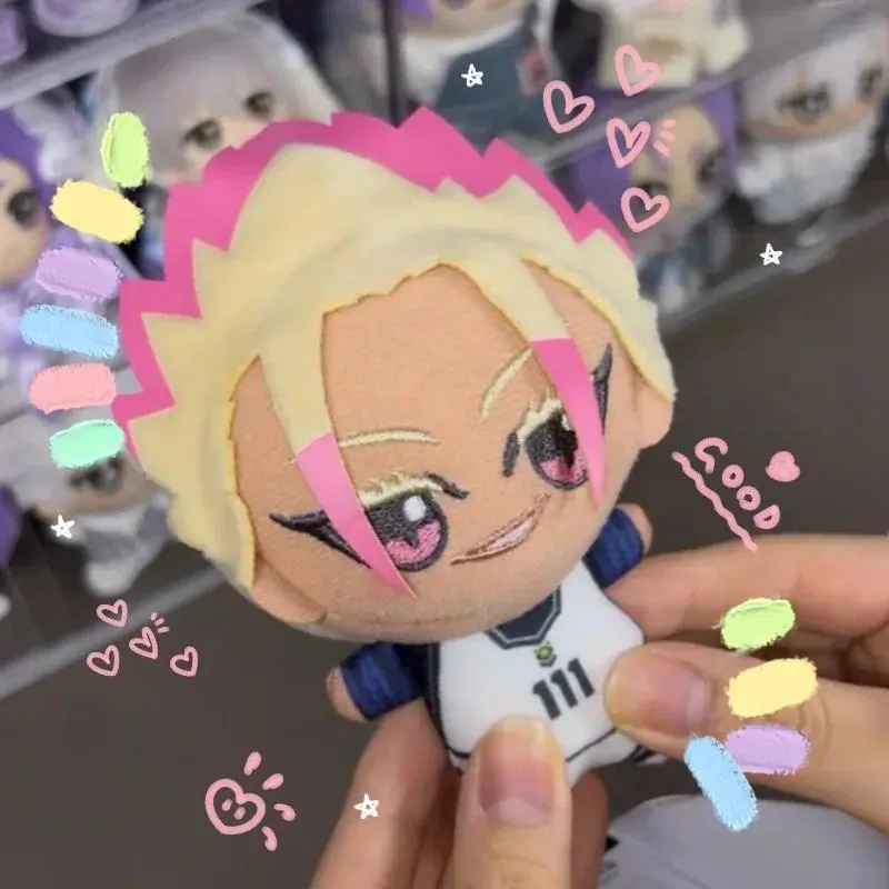 In Stock Genuine 10cm Blue Lock Anime Plush Keychain Charms - Vol.7-Vol.8 Cute Cartoon Character Dolls (Seishiro Nagi, Yoichi Isagi, Hiori Mikage) Plastic Fluffy Maumet Gift for Anime Fans
