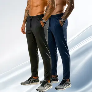 2Pack Men's Solid Loose Minimalist Relaxed Sweatpants, Versatile Year-Round Sports Trousers, Ideal for Autumn-Winter Sweats,solid fashion sweatpants,fashionable jogger sweatpants,casual sport sweatpants,gray sweatpants season,loose casual sweatpants