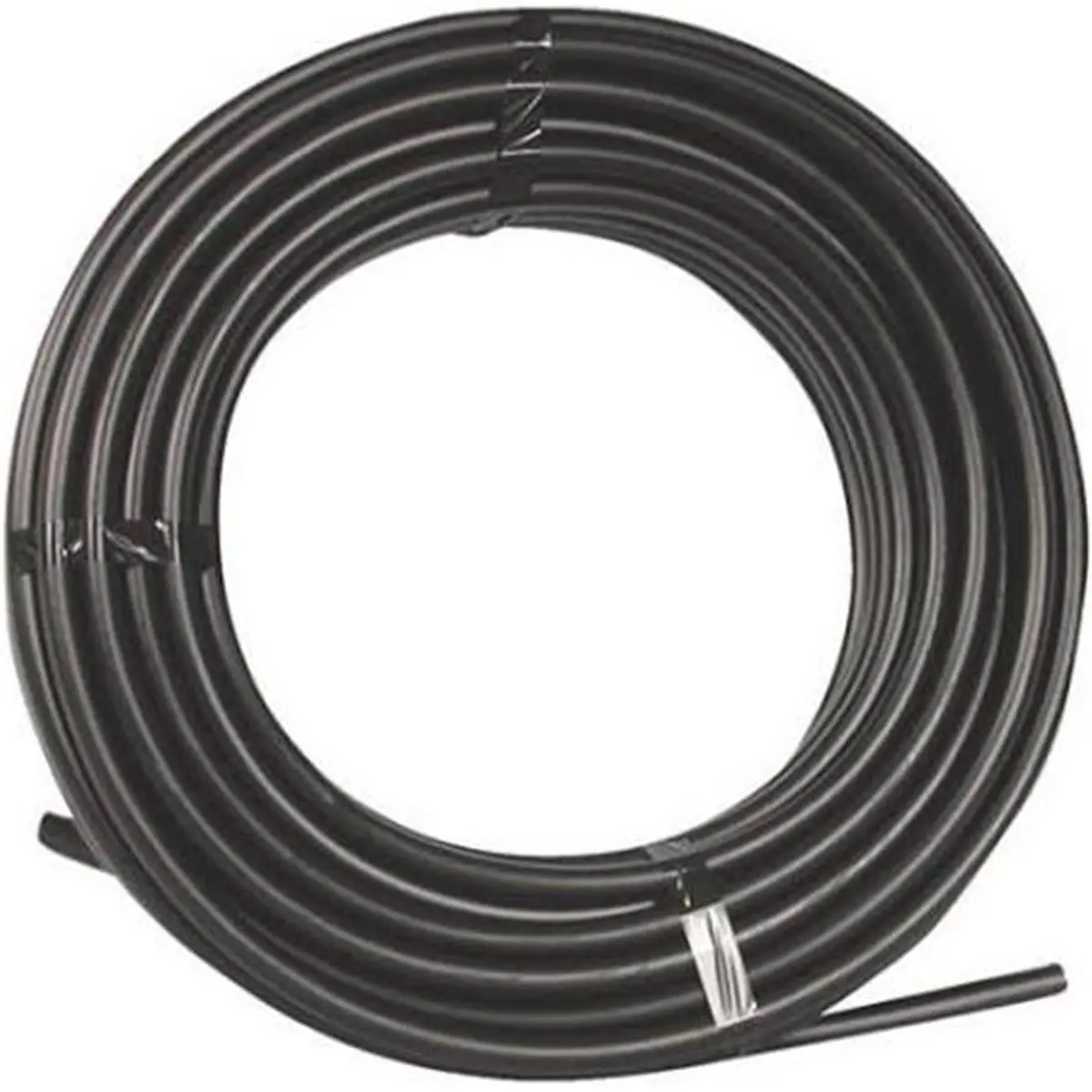 0.62 in. x 500 ft. Coiled Poly Drip Watering Hose - Plastic Tubing Watering Equipment, Outdoor Manifold/Supply Line, Low-Flow Feeder, Any Weather Use, Buryable or Can Be Left Out, Water-Saving Garden Irrigation