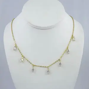 Cadenas & Colgantes - Chain W/Pendants -14K Real Color - Zircon Stone -2mmx45cm