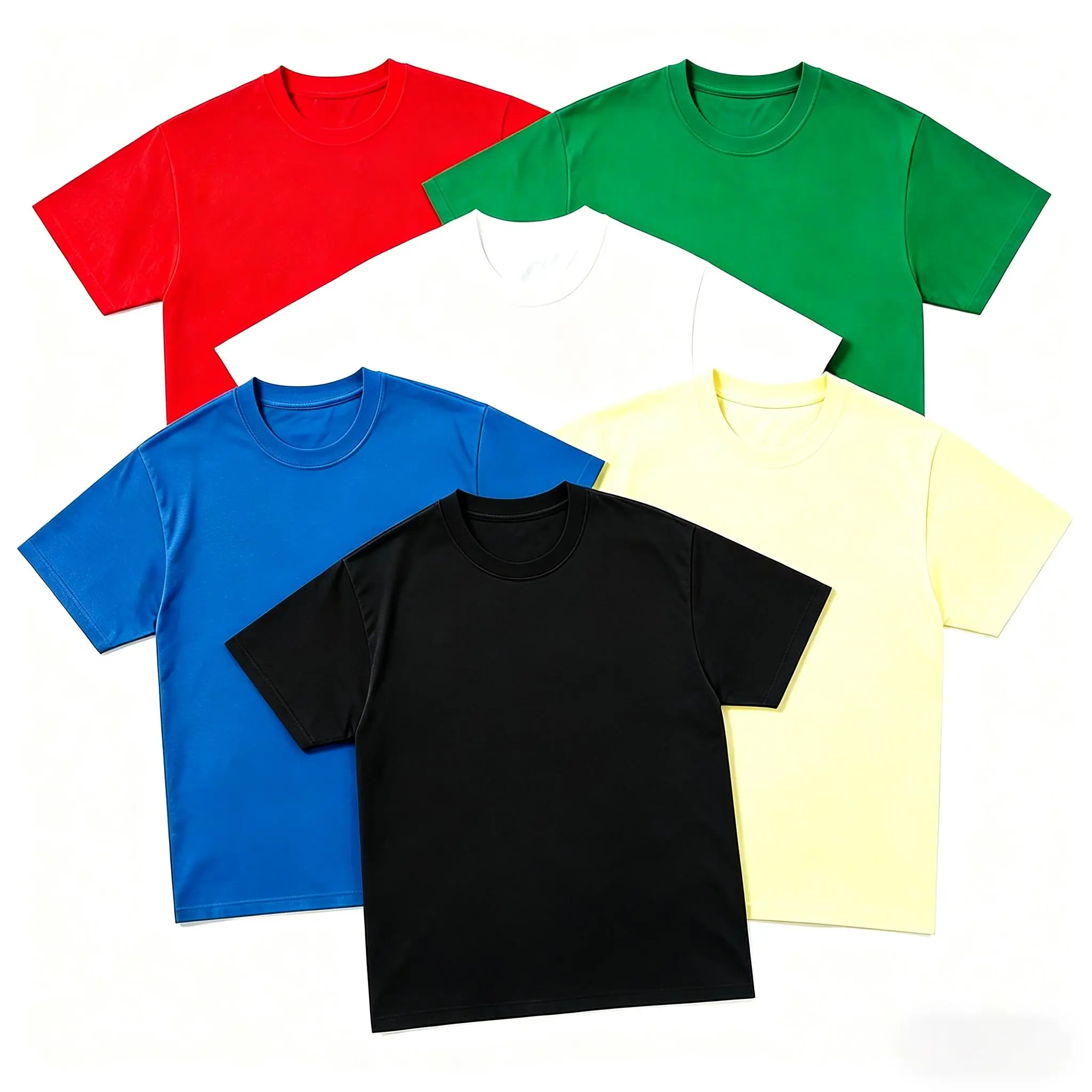 Women's Plain Solid Color Cotton Shortsleeve T-Shirt Multipack - Relaxed Fit, Breathable Fabric, Unisex Casual Sturdy Versatile Everyday Fashion Tops