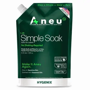 Aneu Simple Soak 32fl oz - Soak & Rinse Formula | Easily Dissolves Tough Resins & Grime | No Shaking Required | Cleans Glass, Silicone, Metal & Borosilicate | 32oz - 1 Pack
