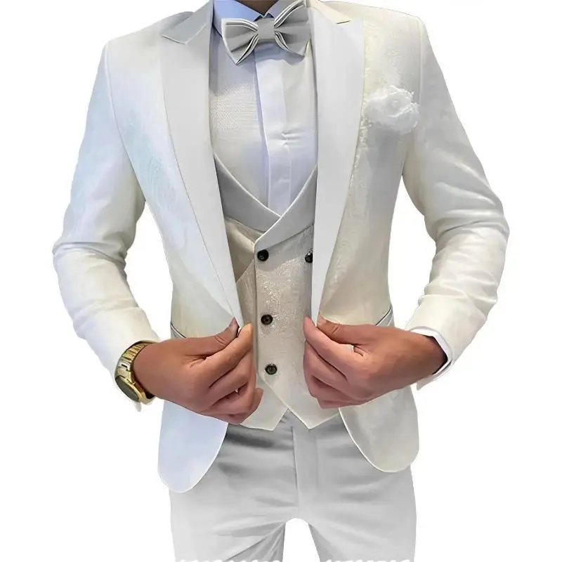 White suit + vest + trousers