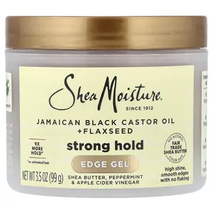 SheaMoisture Jamaican Black Castor Oil + Flaxseed, Fortifying Edge Gel, 3.5 oz (99 g)