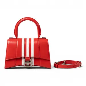 Pre-owned Balenciga Leather Top Handle Balenciaga x Adidas Red Bag A26051312