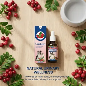 Verinil Cranberry Pet Nutritional Supplement | Dog & Cat Urinary Health Care Liquid 80 ml