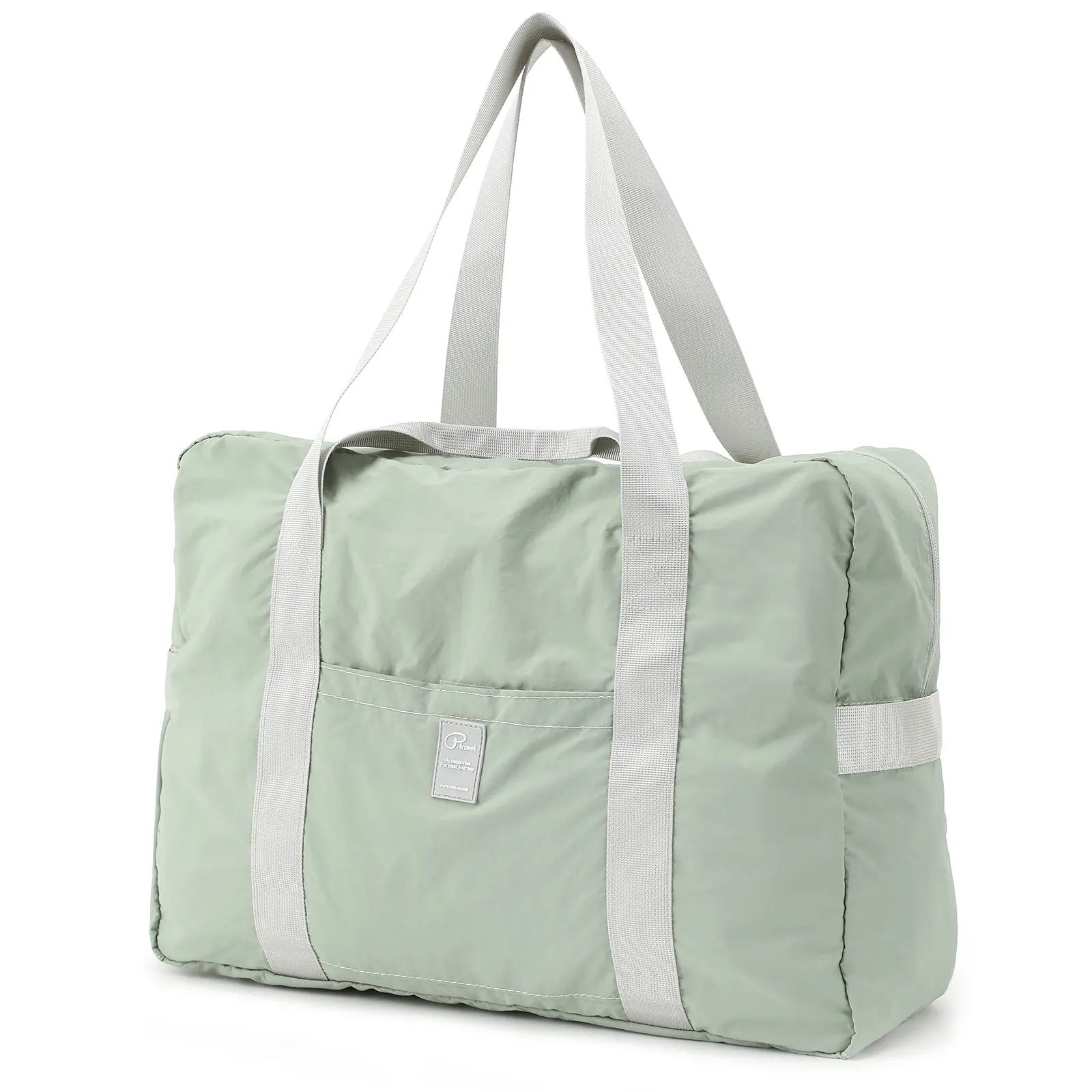 Females' Large Capacity Gym Bag, Nylon Fabric Durable Sports Shoe Bag with Solid Color Letter Patch, Zipper Pocket, Wet-Dry Separation, for Short Business Trips & Carry-On Use, Travel Bag