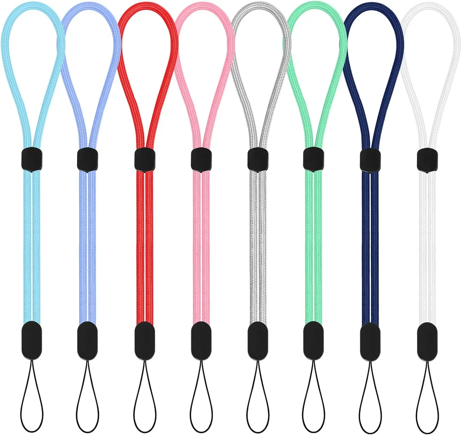 Wrist Strap Lanyard, 8 Pack Adjustable Wristlet Phone Lanyards for Keys, Cell Phone, Camera, USB Flash Drives, Flashlight, Keychain, ID Name Tag Badge(Mix Color)