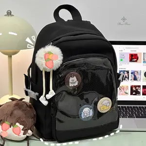 Y2K Cute Mini Backpack Women Fashion ItaBag Sweet Girl Transparent Rucksack DIY Personality Display Knapsack Lolita Shoulder Bag