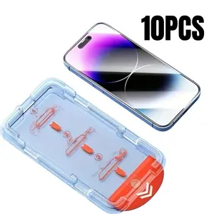 10-Pack Tempered Glass Screen Protector for iPhone 16/15/14/13/12/11 Pro Max, HD Clear & Anti-Scratch, Easy Install & Bubbles-Free