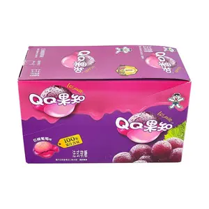 WANT WANT QQ Fruit Gummy Candy - French Style Soft Chewy Candies, Real Grape Juice, 10 Packs (700g) - TWICE K-Pop Idol Snack, Rich Fruity Flavor, Sweet & Sour