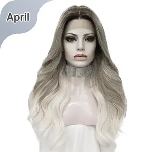 IMstyle April Glueless Ombre style Wavy T-parting 24inches lace Front Synthetic Wig- T1FF027-F002