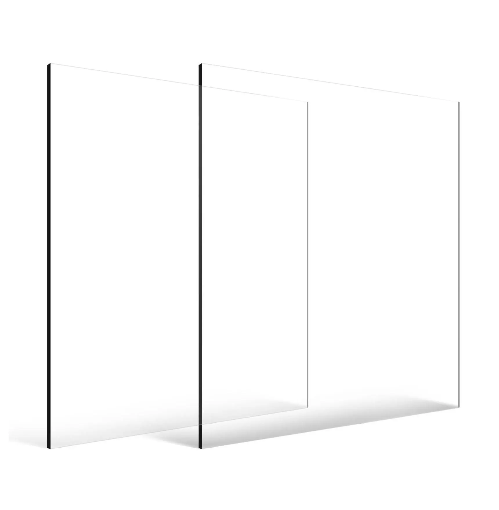 Plexiglass Acrylic Sheet 2-Pack, 24x36 Inch 1/4" Thick Clear Plastic Sheets for Crafts, DIY Projects, Picture Frame Replacement, Transparent Display 24 x 36 in 2 PCS