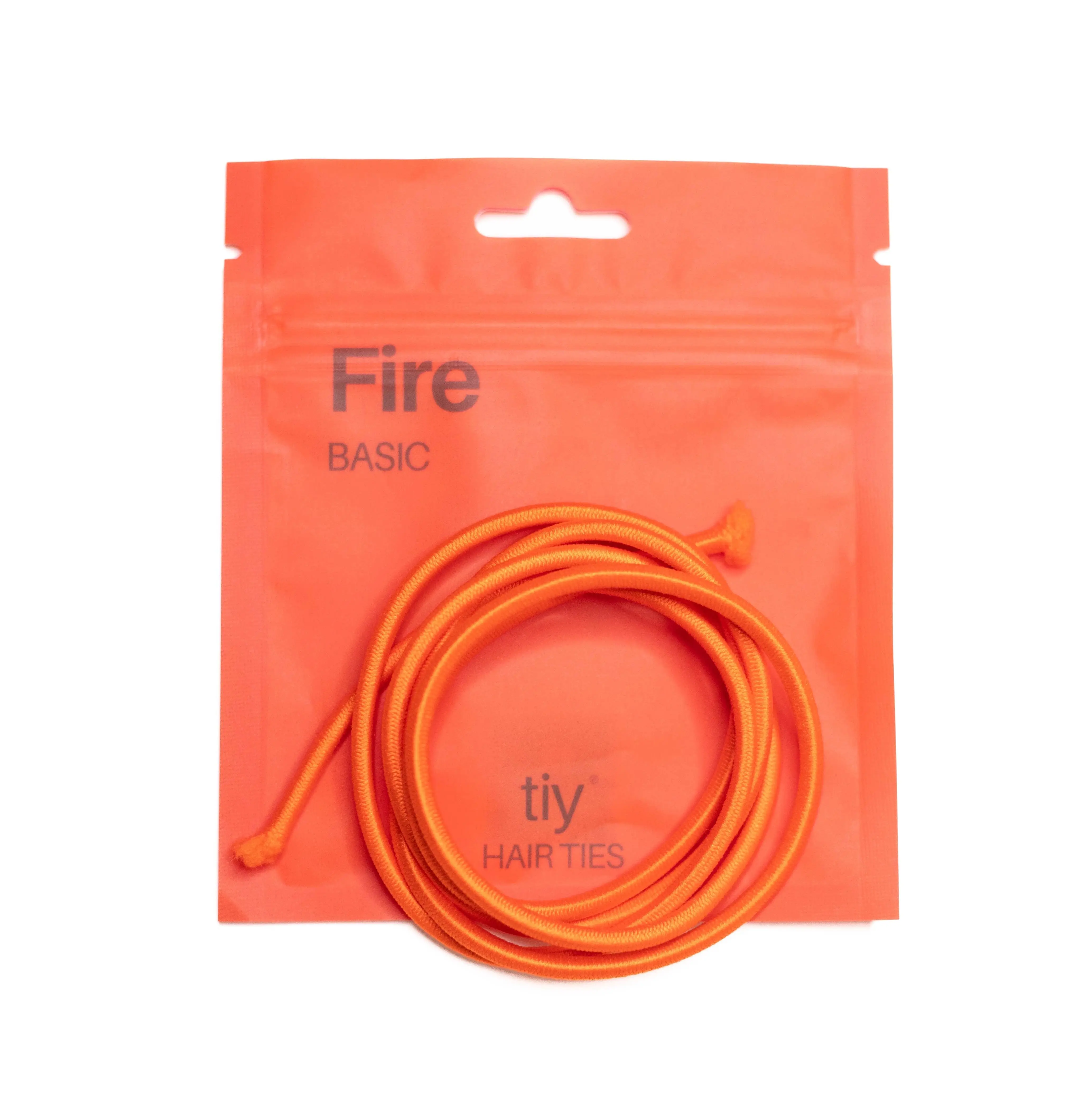 TIY Fire Basic Hair Tie - 34 Inches Red/Orange Customizable Hair Tie for Any Hair Type - 13x Stronger & 2x Stretchier Than Regular Hair Ties