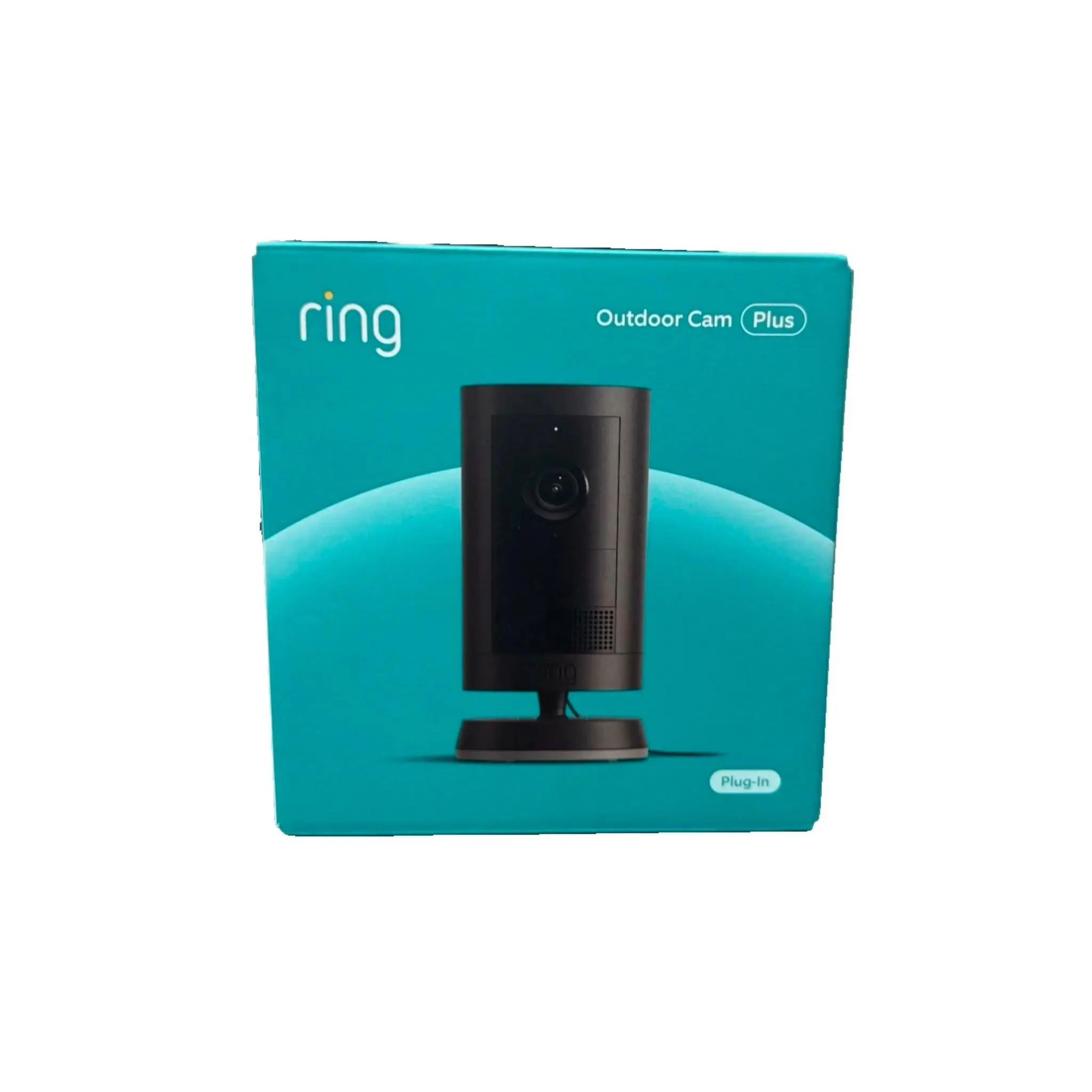 Ring Outdoor Cam Plus Plug-In Camera 2K HD Wi-Fi Black | Alexa Compatible | Factory Sealed