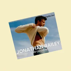 Jonathan Bailey 2026 Calendar, Funny Celebrity Wall Planner, Actor Fan Gift for Her, Celebrity Crush Merch, New Year Holiday Gift