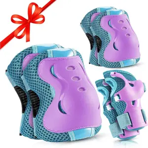 Knee Pads for Kids Roller-Skating: Adjustable Protective Gear Set Knee Elbow Pads Wrist Guards for Bike, Cycling, Skateboarding, Scooter Gifts 3-8/9-15 Years Boys Girls