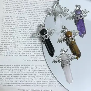 Lamirom Natural crystal angel design pendant For gift