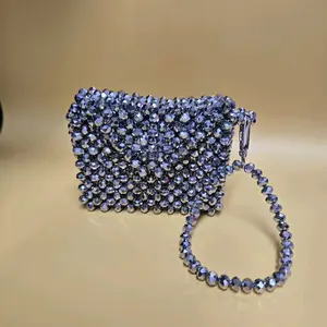 Handmade Mini Beaded Bag – Luxury Evening Crystal Wristlet by Maison Catylia