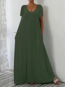 Provencale Plain Loose Floor-Length Skirt, Casual Commute Two-In-One, Comfortable and Stylish, Perfect for Daily Wear Spring