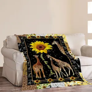 Giraffe Blanket Giraffe Decor Throw Blankets Cozy Flannel Blanket Soft Warm Plush Lightweight Bedding Little Giraffes Gifts for Women Men Girls Boys for Couch Sofa Bed