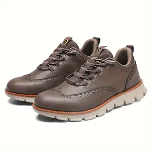 Plus Size Men's Trendy Solid Sneakers, Comfy Non Slip Casual Lace Up Shoes For Men's Outdoor Activities