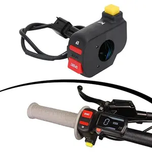 Brake Power-Off Switch for Surron Light Bee,Left Handlebar Control Engine Ignition Stop Switch Assembly with Horn Button for Electric Dirt Bike Surron Light Bee X(LBX) and S(LBS)/X160/X260