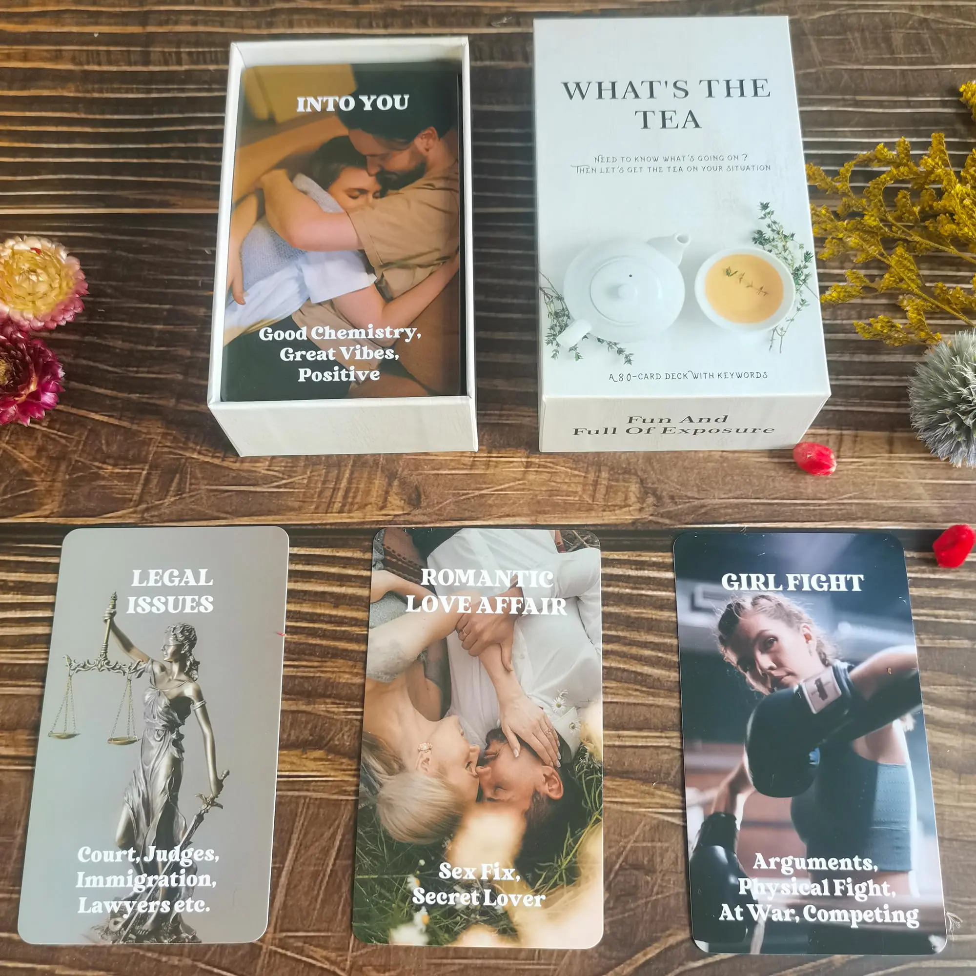 What Is Tea? Relationship Oracle Cards, Life Oracle Cards, Beginner Oracle Cards, Tarot Card Deck, Interpret Our Career and Personal Relationships, Cards Games