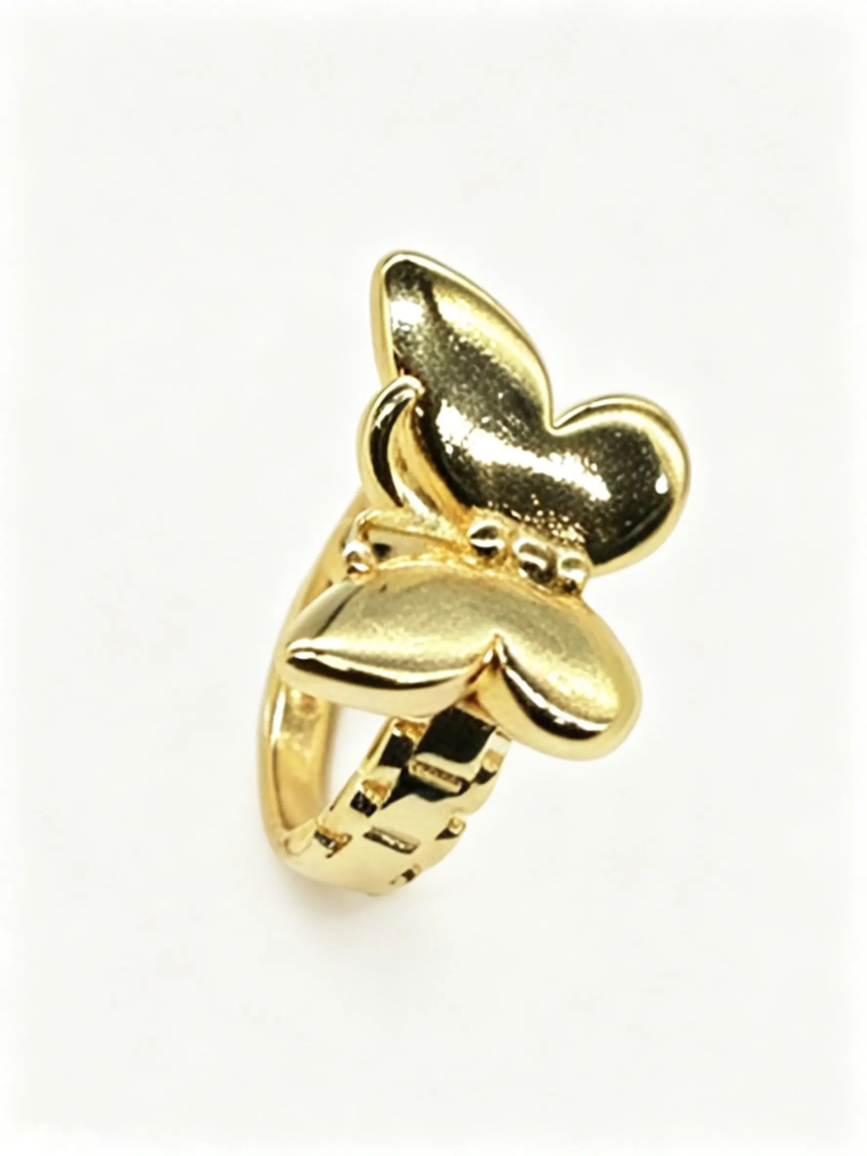 14k Butterfly Nugget Ring, Polished Finish, Elegant Daily Jewelry, Perfect for Women, Versatile Accessory for Office Wear, Elegant Fashion Rings