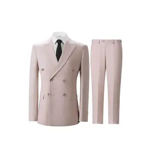 Mens Suits Double Breasted Suit Men Slim Fit 2 Piece Wedding Prom Double Breasted Blazer Groom Suit