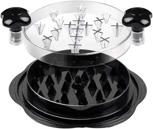 Elegant Black Chicken Shredder Tool，Suitable for chicken breast, pork, and beef. A handy kitchen tool for easy meal prep with a detachable design and a non-slip base，Easy to clean