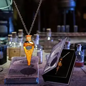 Felix Felicis Potion Gift Box, Advanced Potion Making Book Included, Magical Liquid Luck Potion Bottle, Perfect Home Decor Ornament, Birthday Gift Box