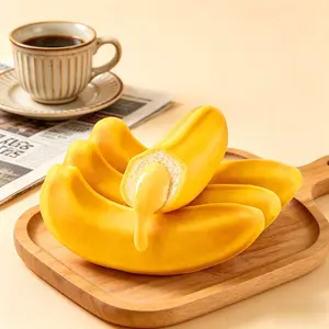 Banana Filled Bread Soft Loaf with Real Banana Center - Delightful Snack & Dessert with Natural Sweetness