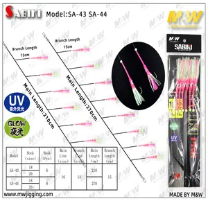M&W International Fishing Hooks SABIKI SA-43/44 - High Quality Fishing Hooks