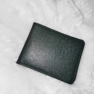 Pre-owned Louis Vuitton MADE IN FRANCE Small Leather Goods GREEN TAIGA BI FOLD WALLET