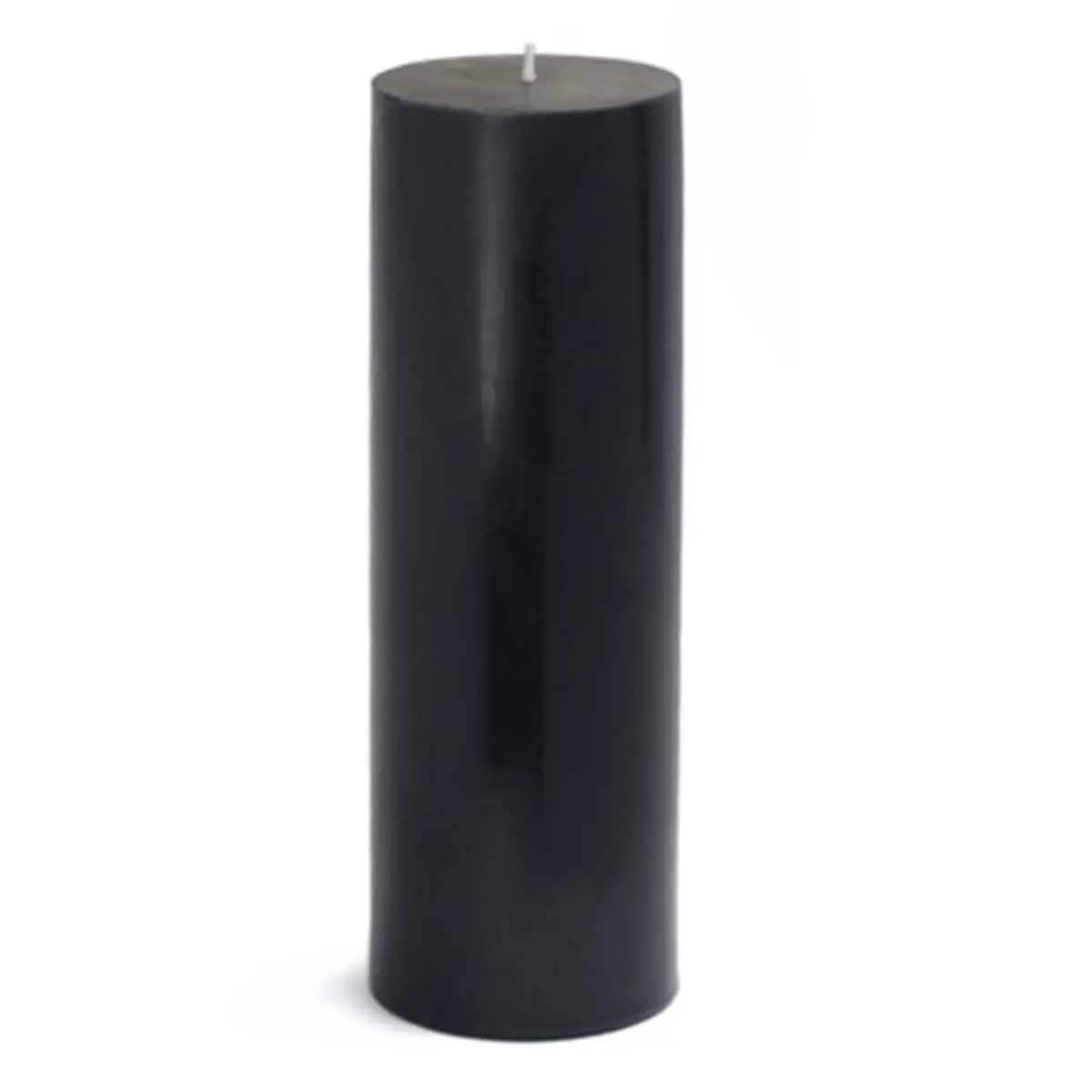 Black 3-Pack 9 in. Traditional Unscented Pillar Candles, Home Decor Accent for Living Room, Bedroom