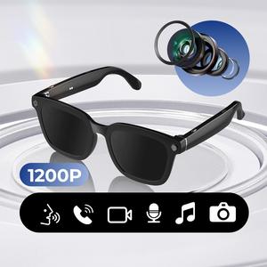 simsonlab smart glasses, 1080p hd camera smart sunglasses, voice control smart translator, touch wireless eyewear, outdoor travel sports glasses, wearable multifunctional smart glasses
