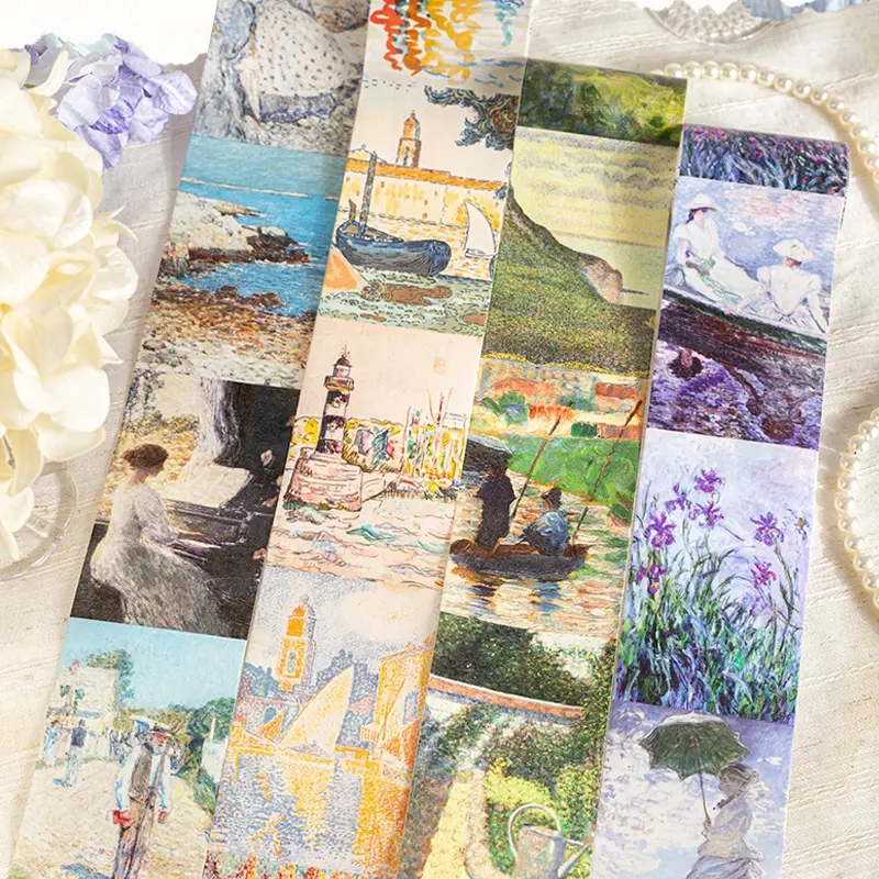 Impression Gallery Series Oil Painting Background Tape, Creative Decor DIY Scrapbook Frame Phone Case Calendar Greeting Card Postcard