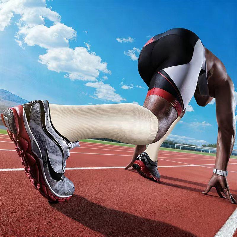 6 Pairs Over-the-Knee Compression Socks Pink Cream Mauve with Polka Dots Nylon Blend Moisture Wicking Breathable Day Lightweight Pastel Women's Wear Festival Party cosy  socks Calf-Length Fashion