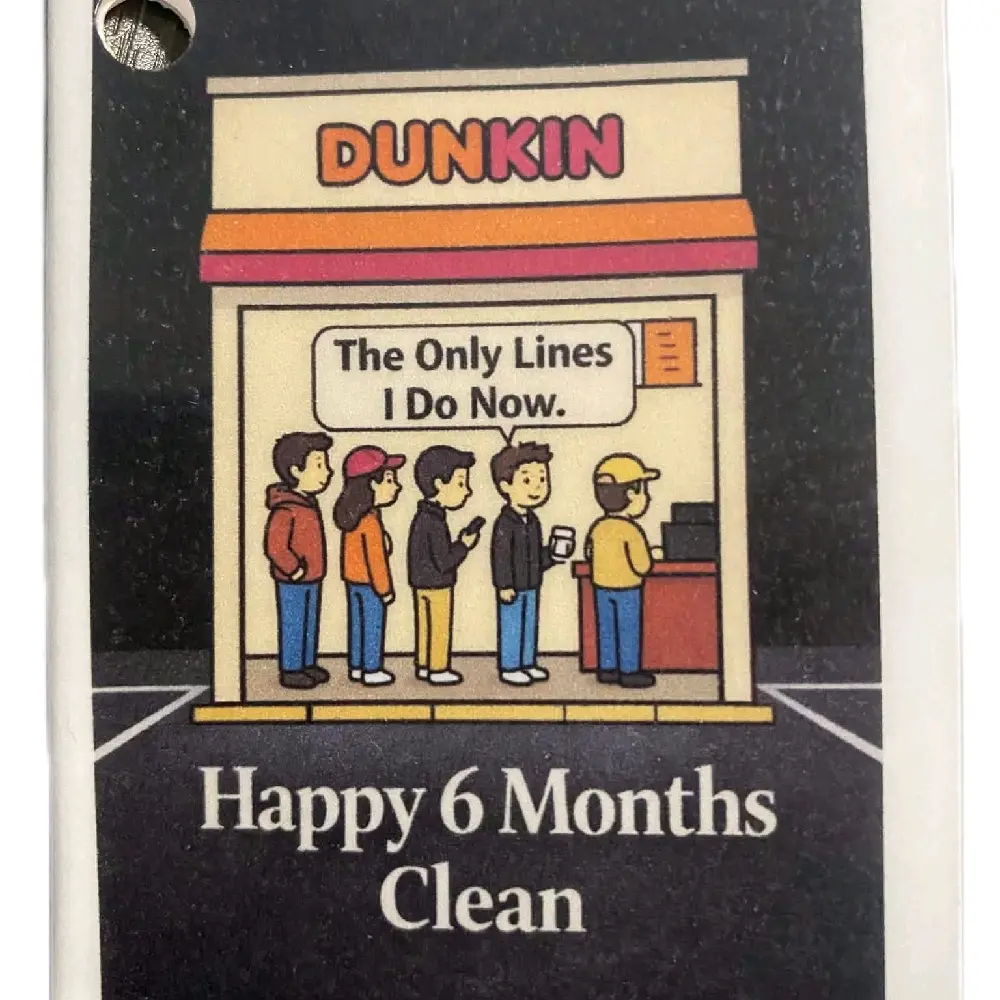 Recovery Card Keychain -  Celebratory Accessory for Sobriety Milestones