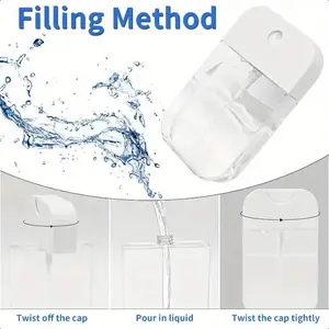 2 Pack Portable Lightweight 1.69 Oz Clear Spray Bottles, Refillable Plastic Cosmetic Perfume Bottles for Fragrance, Moisturizer & Hand Sanitizer