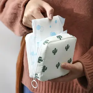 1pc Adorable coin purse storage bag, zipper makeup pouch, portable small tampon bag, Cosmetic Pouch
