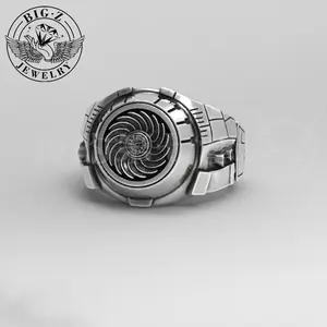 Handmade original mecha sci-fi engine mechanical personality creative ring opening can be adjusted, exquisite birthday and Valentine's Day gifts for men and women