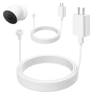 2Pack Power  for  Nest Cam Outdoor or Indoor, (2nd Generation) 16FT/5M Weatherproof   with Adapter for Nest Cam (), 5V 2A Outdoor Charger
