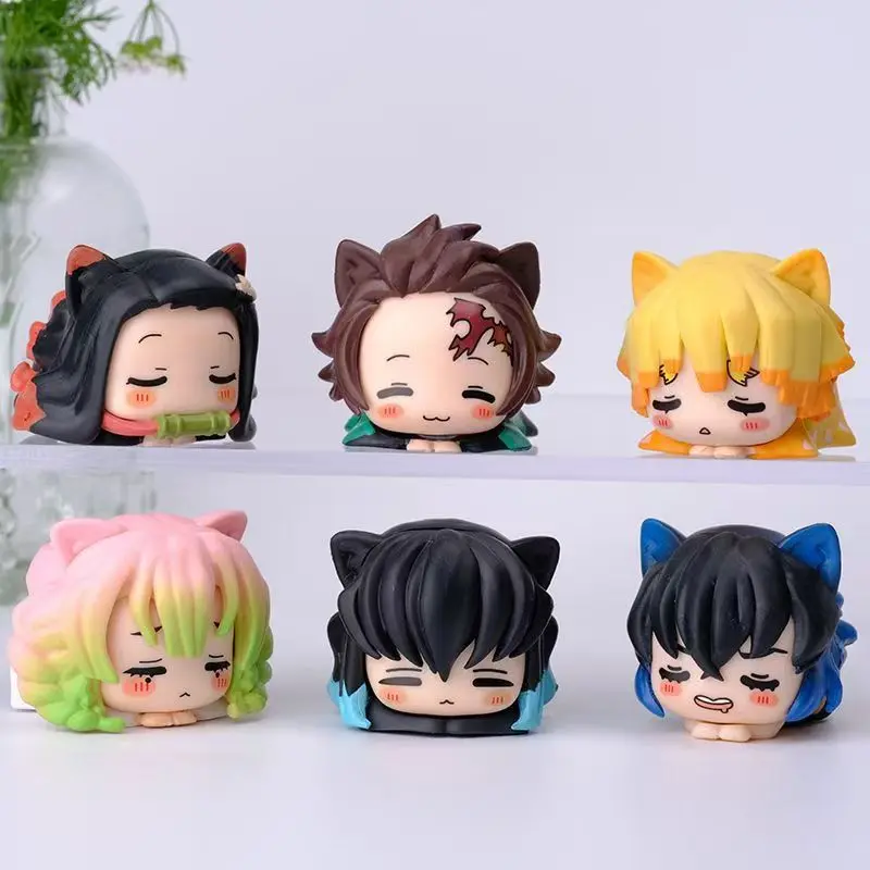 Demon Slayer tanjiro/nezuko/zenitsu/inosuke/mitsuri/muichiro  kitty collectible figure