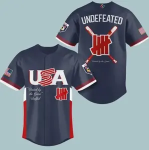 USA Team Baseball Undefeated Navy 2026 World Baseball Classic Jersey Shirt